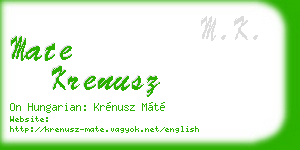 mate krenusz business card